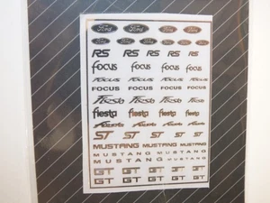 Sticker métal logo FORD 1/43 1/24 1/18 RS Focus Fiesta ST Mustang GT - Picture 1 of 2