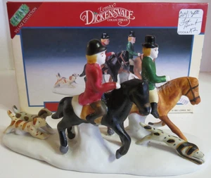 Lemax Dickensvale Collectibles Porcelain Fox Hunt in Original Box - Picture 1 of 14