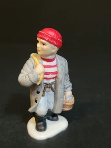 Lefton Christmas Village Town Fisherman With Fish 10957 Nautical Dock Seaside - Bild 1 von 7