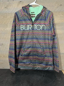 Burton Women's Aztec Peak Fleece Lined Colorful Hoodie Jacket Size XL - Picture 1 of 4