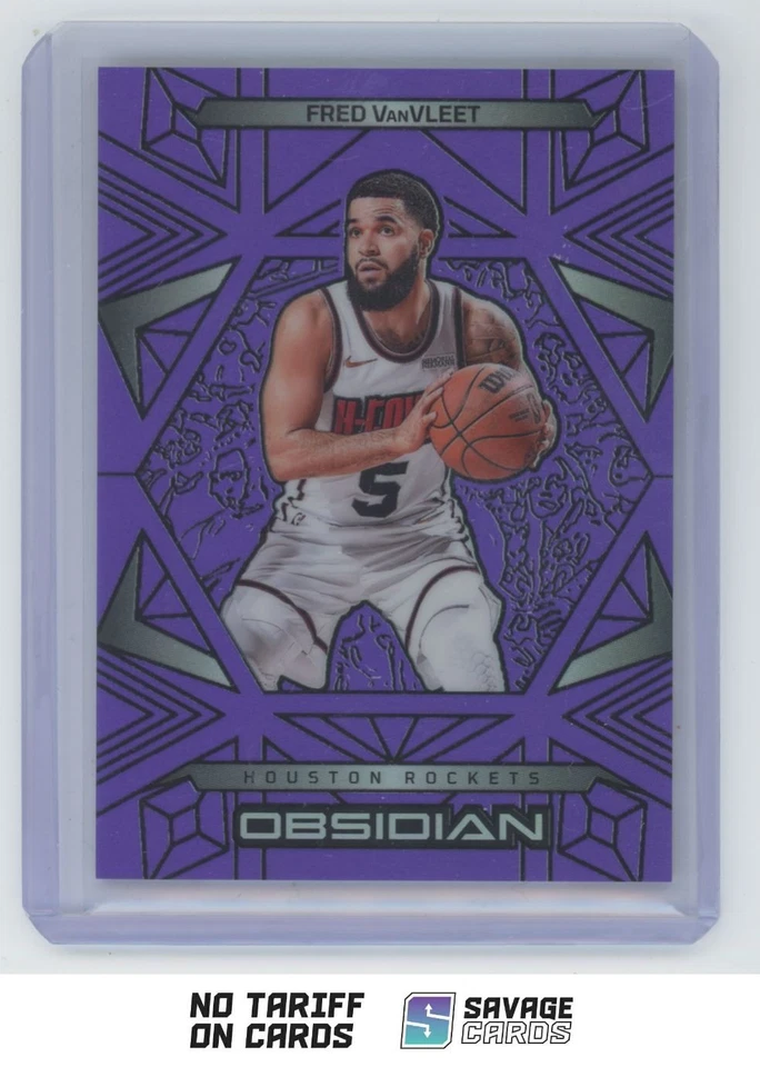 2024-25 Panini Obsidian Purple Fred VanVleet /75 #63 Houston Rockets - Image 1 of 3