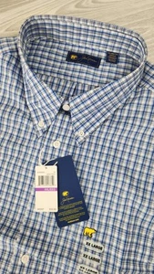 NWT Jack Nicklaus Long Sleeve Button Down Dress Shirt Men's XXL Blue Black White - Picture 1 of 10