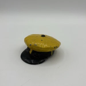 Vintage Gusseisen Kappe Hut Coin Bank Flaschenöffner gelb schwarz Barware - Bild 1 von 7