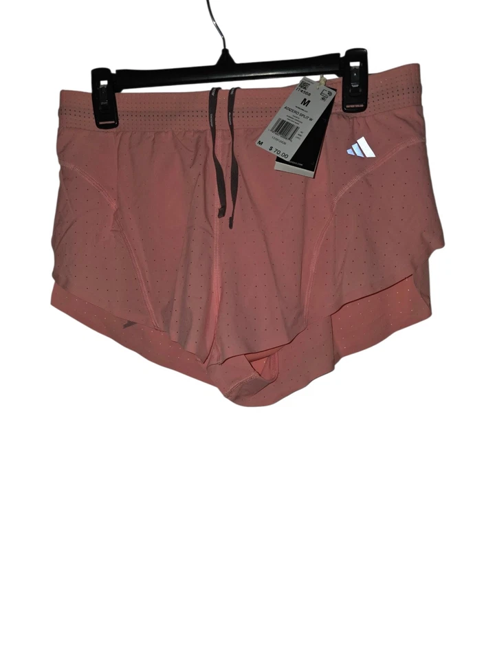 Adidas Women’s ADIZERO Split Running Shorts Pink Spark Size Medium IT4568