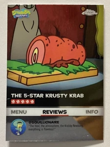 2025 Topps Cromo Bob Esponja Kelp Reseñas Inserto #BB-17 Krabby Newburg - Imagen 1 de 2