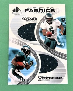 2004 UD Game Used DONOVAN McNABB/BRIAN WESTBROOK DUAL GAME USED JERSEY # 51/100 - Bild 1 von 3