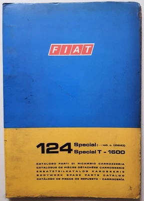 FIAT 124 SPECIAL Catalogo Ricambi Carrozzeria Originale 1972 - Immagine 1 di 4