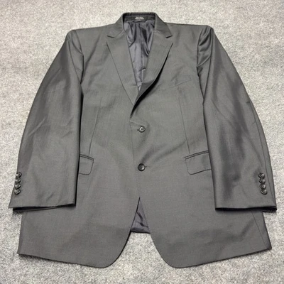 Z Zegna City 深灰色羊毛马海毛运动夹克外套男式 54 R 上好 — 第 1/4 张图片