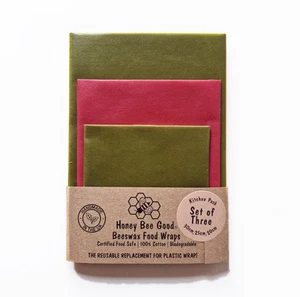 Honey Bee Good Beeswax Wraps - Sage - Set of 3 - Picture 1 of 1
