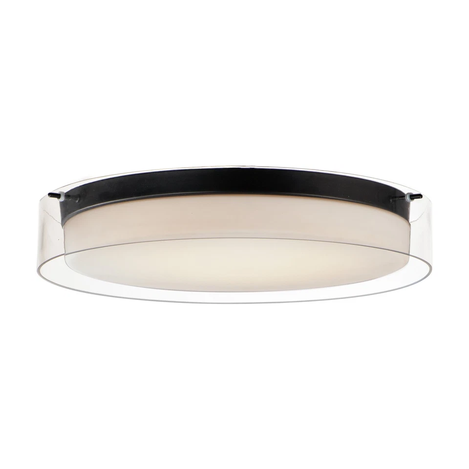 Black LED Flush Mount from the Duo Collection - Image 1 of 1