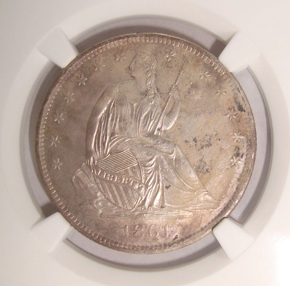 1861-O Confederate Issue Seated Liberty Half Dollar SS Republic Shipwreck  NGC - Image 1 of 4