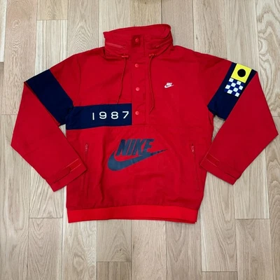 Nike Sportswear Reissue '1987' Walliway Red Woven Retro Saling Jacket MEDIUM - Image 1 of 4