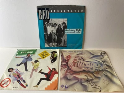 Lot of 3 45s W/Picture Sleeves Starship, REO, Chicago All Tested Sound Great! - Image 1 of 4