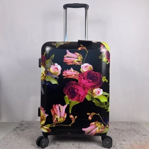 CALPAK Astyll 20" Carry-On Luggage Hard Side Spinner Floral Print Black NEW - Picture 1 of 11