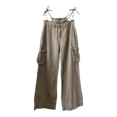 BBJ LOS ANGELES Women's Rare Army Gray Cargo Pants Wide Leg Cut Out High Waist 5 - Image 1 of 4