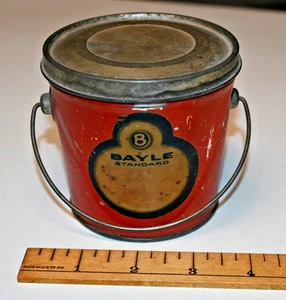 Bayle Standard Erdnussbutter frühe Blech Litho Eimer 1 Pfund St Louis, MO - Bild 1 von 8