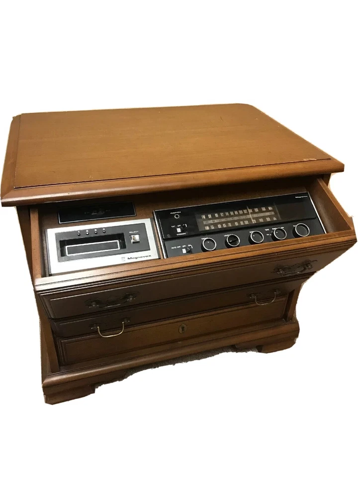 Rare VTG Mid Century Hidden Stereo 8-Track Console Magnavox *See Description* - Image 1 of 4