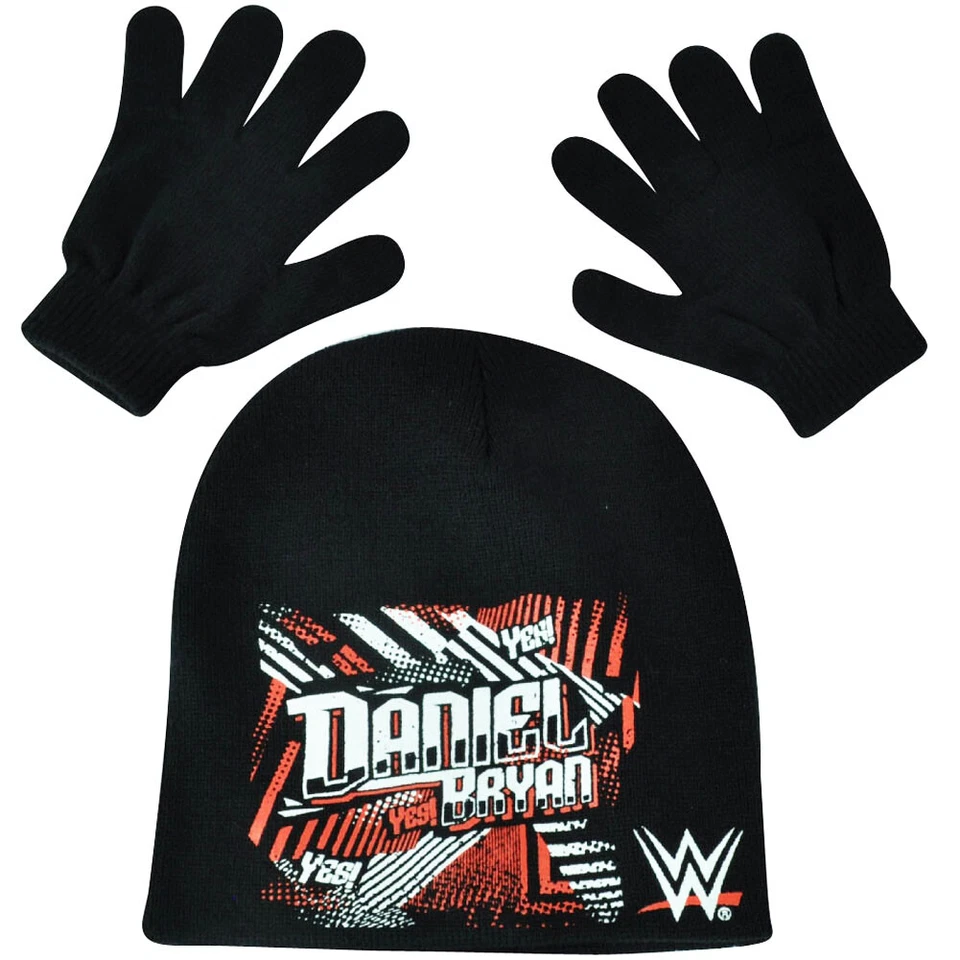 WWE Daniel Bryan Beanie Knit Set Gloves Wrestling Entertainment TV Show Wrestler - Image 1 of 1