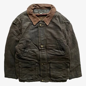 Vintage 90s Men's Redskins Territoire Dark Brown Leather Pilot Jacket, Military - Picture 1 of 9