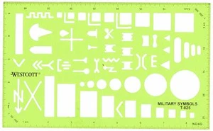 Westcott Technical Drawing Template, NATO Military Map Symbols T-825 - Picture 1 of 3