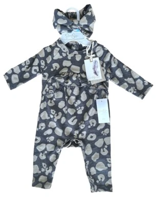 Jessica Simpson Bebé Mameluco Body Diadema Conjunto Manga Larga 0-3M 3-6M 6-9M Foto 1 de 4