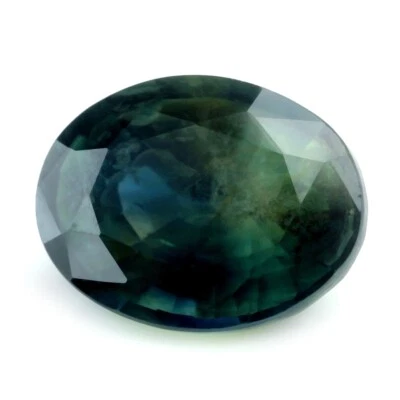 Phenomenal Certified 1.15ct Natural Teal Sapphire Australian Oval 6.9x5.3mm - Image 1 of 4