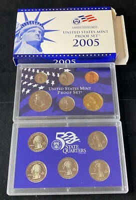 2005 S United States Mint 11 Coin Proof Set OGP & COA Free Shipping - Image 1 of 2
