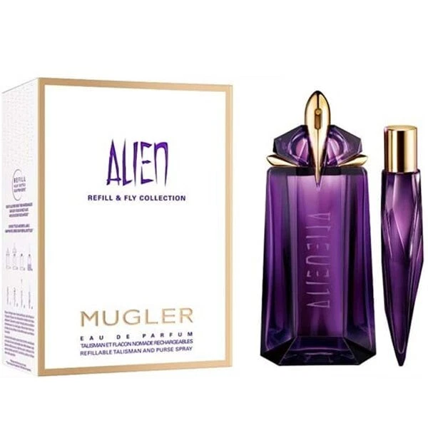 Thierry Mugler Alien Refill & Fly Collection Juego de 2 piezas 3 oz + 10 ml Edp Nuevo en caja Foto 1 de 1