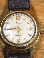 Vintage Rare Laco 17 Jewels Round Dial Mechanical Ladies Leather Watch - 20mm