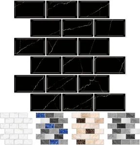 10-Sheet Subway Tile Peel and Stick Backsplash for Kitchen,12"X12" Self Adhesive - Picture 1 of 12