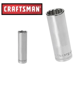 NEW - Craftsman Socket "1/4 & 3/8" Drives, Deep - 6 & 12 pt - Buy 2 Get 1 Free - Picture 1 of 5