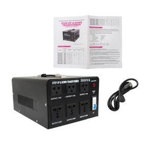 Convertidor transformador de voltaje 3000W paso arriba/abajo 110-120V a 220-240V nuevo - Imagen 1 de 12