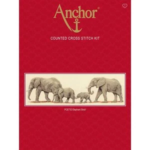Anchor counted Cross Stitch kit "Elephant Stroll", DIY - Picture 1 of 3