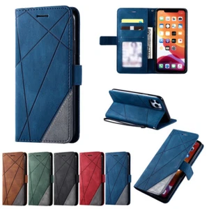 For iPhone 16 Pro Max 15 14 13 12 11 XS Leather Card Slot Wallet Flip Case Cover - Picture 1 of 19