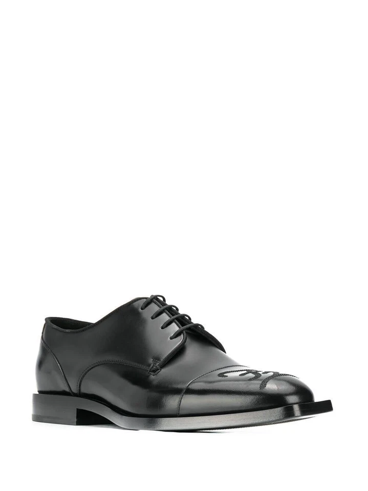 100% AUTÉNTICO NUEVO HOMBRE FENDI KARLIGRAPHY PASARELA NEGRO OXFORD/DERBY REINO UNIDO 10/EE. UU. 11 Foto 1 de 4