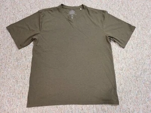 Prana Shirt Mens 2XLT Tall Green Performance Casual Short Sleeve V Neck - Picture 1 of 14