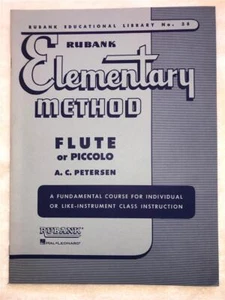 Elementary Method For Flute or Piccolo by A.C. Peterson Rubank Sheet Music Instr - Picture 1 of 1