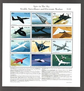Palau 1996 Blatt Luftfahrt/Luftpost/Luftfahrt Briefmarken (Michel 1108/19 KLB) POSTFRISCH - Bild 1 von 1