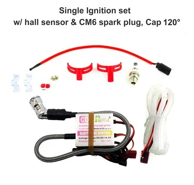 Rcexl CM6-10mm Ignition CDI Set 120 Degree for Gas Petrol Engine RC Model Plane - Image 1 of 4