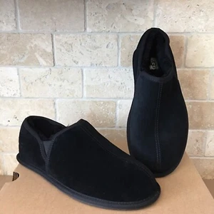 UGG SCUFF ROMEO II BLACK SUEDE SHEEPSKIN MOCCASIN SLIPPERS SIZE US 9 MEN - Picture 1 of 5