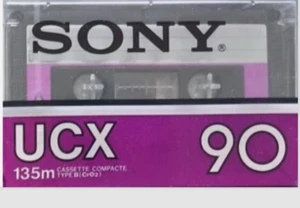 SONY UCX 90 Vintage 1982 Blank Audio Cassette Tape IEC II CrO2 Made in France - Photo 1/6