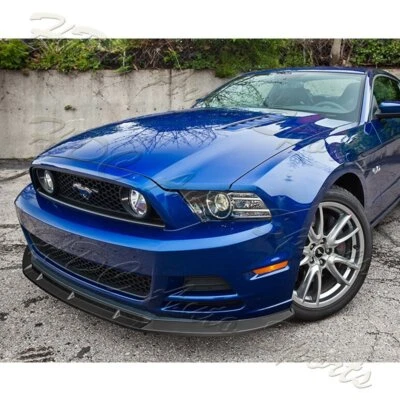 For 13-14 Ford Mustang V6 V8 GT-Style Black Front Bumper Splitter Spoiler Lip - Image 1 of 4