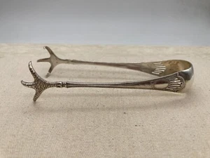Antique Sterling Silver ~ SUGAR TONGS ~ JM Van Kempen Dutch - Picture 1 of 6