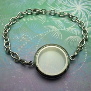 Medallón de pulsera de acero inoxidable - Joyería de cuento, dije de memoria - Imagen 1 de 4