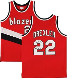 Signed Clyde Drexler Blazers Jersey