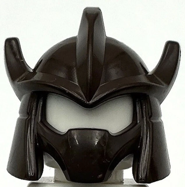 Lego New Dark Brown Minifigure Headgear Helmet Trident Shaped w/ Face Mask Part - Image 1 of 1