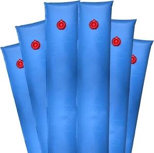 Pesas para cubierta de piscina Robelle 3804--06, paquete de 6, cámara única azul de 4 pies, calibre 16 - Imagen 1 de 3