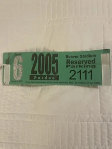 Vintage Penn State vs Purdue 2005 Parking Pass Beaver Stadium Football Joe PA - Picture 1 of 2