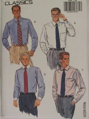 BUTTERICK 6289 Men's Collar Variation Shirts in 4 Looks PATTERN XS-S-M/30-40C UC - Image 1 of 3