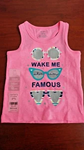 Baby girl tank top, Carter's, pink, sunglasses, 18 mos - Picture 1 of 4